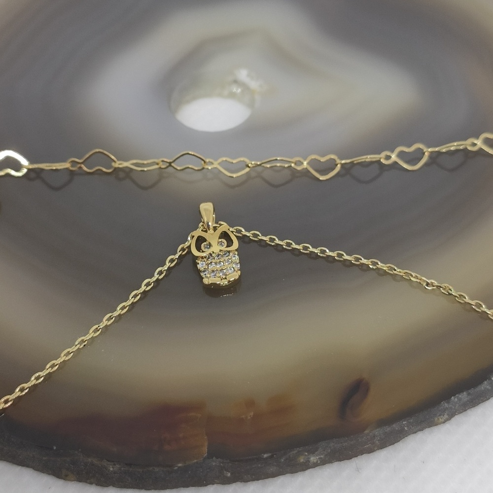 Tiny Owl Charm Necklace